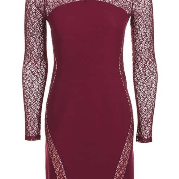 Topshop Dresses & Skirts - Long Sleeve Contour Lace Bodycon Dress by TopShop
